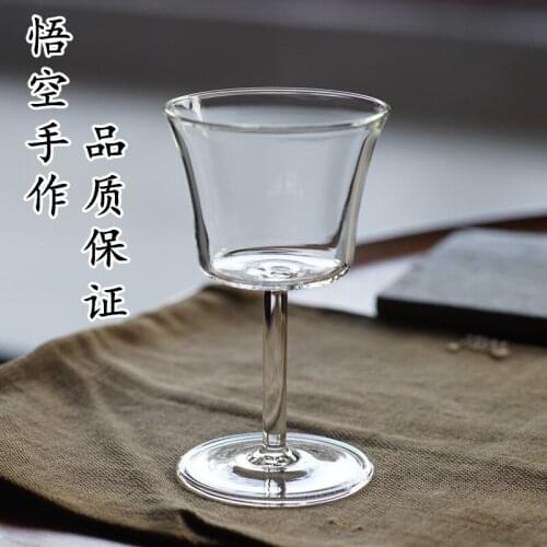 3pcs Handmade heat-resistant glass goblet monkey quilt cup tea cup green tea cup red wine cup tea mat home tea ceremony tea set