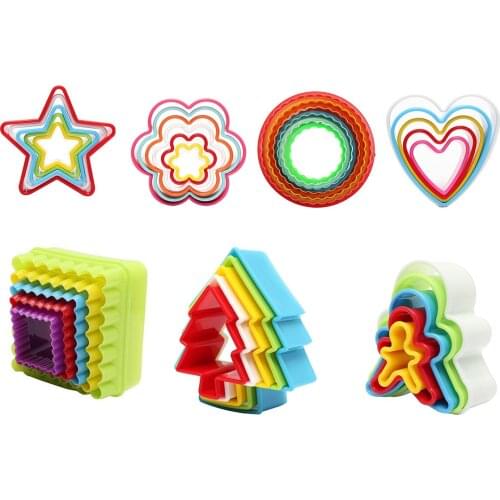 5pcs Pastry Mold for Cake Cookie For Christmas Kitchen, Square