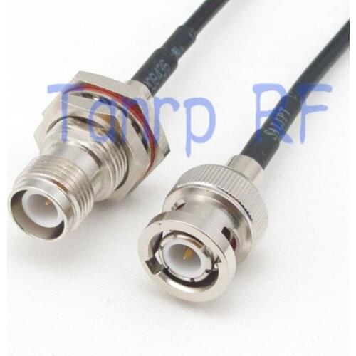 50CM Pigtail coaxial jumper cable RG174 extension cord 20in RP-TNC female jack to BNC male plug RF connector adapter
