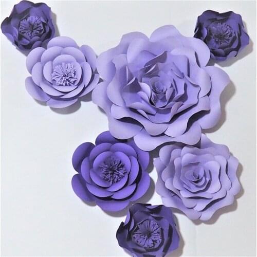 7pcs Pink Giant Paper Flowers for girls party wedding decor or photo booth backdrop or Wedding backdrops