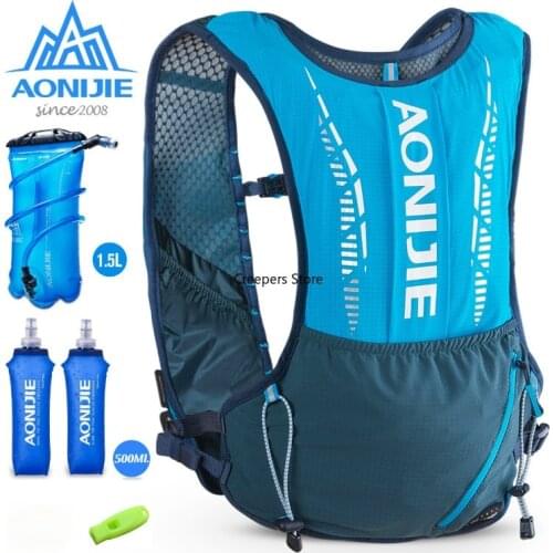 AONIJIE New C9102 Ultra Vest 5L Hydration Backpack Pack Bag Soft Water Bladder Flask Set for Hiking Trail Running Marathon Race