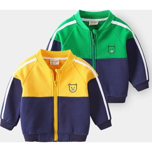 Baseball Uniform Boys Jackets Boys Color Block Sports Coat Boys Wear Streetwear Bomber Jacket Men Baseball Coats