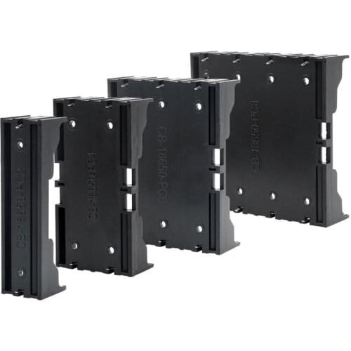 Black Plastic 1x 2x 3x 4x 18650 Battery Storage Box Case 4 1 Batteries Holder DIY 3 2 Slot Clip Way Container D2D7