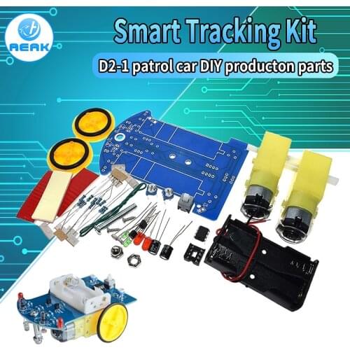 D2-1 DIY Kit Intelligent Tracking Line Smart Car Kit TT Motor Electronic DIY Kit Smart Patrol Automobile Parts DIY Electronic