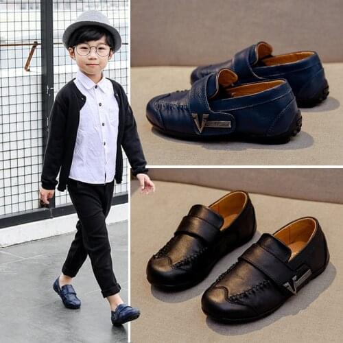 Childrens Leather Shoes For Boys Girls Sneakers For Kids Baby Boys Casual Leather Peas Shoes Toddler Girls Soft Bottom Shoes