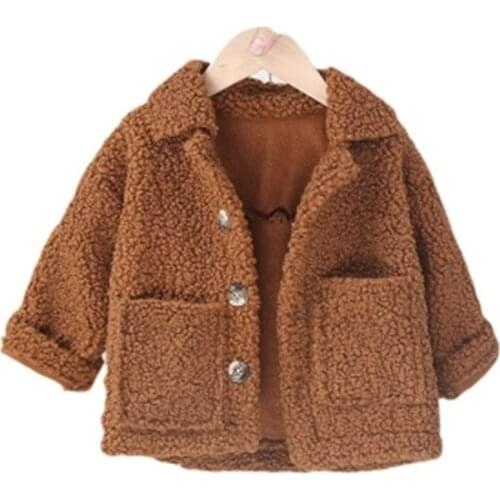 Baby Jackets Kids Winter Coat Toddler Girl Fall Clothes 2020 Baby Girl Winter Clothes Lamb Wool Plus Velvet Thick Coat Female