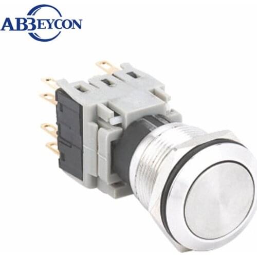 22mm flat head momenatry function long waterproof push button switch