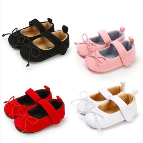Cute Bowknot Baby Shoes Newborn Soft Sole First Walkers Antislip Infants Shoes Girls Princess Shoes