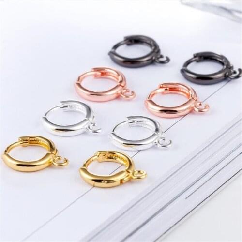 KOFSAC Fashion 925 Sterling Silver Earrings Accessories Rose Gold Girl Lady Hoop Earrings Jewelry Wholesale 4ps
