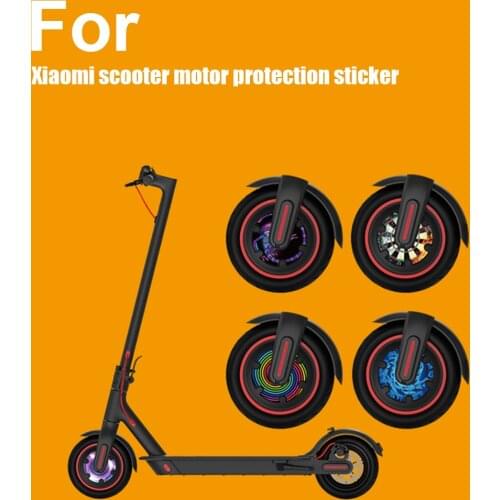 1 Pair Scooter Motor Protection Sticker Waterproof Electric Scooter Front Wheel Sticker Cover Film For XiaoMi Scoote 1S/M365/PRO