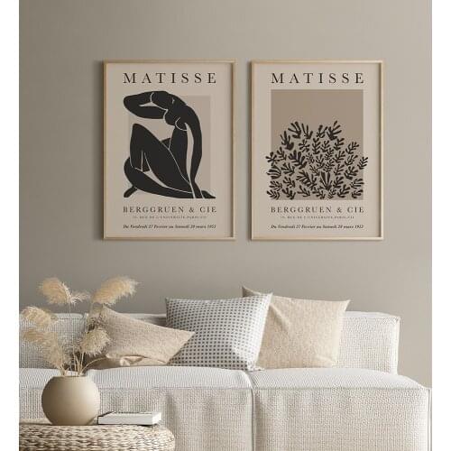 Neutral Matisse Abstract Painting Minimal Illustration Wall Art Canvas Prints Vintage Poster Beige Wall Pictures Home Decor