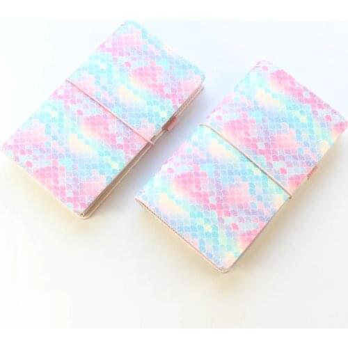 Domikee New cute creative Sequin fish scale design office school travelers notebook and journal for girls stationery,gift swrap