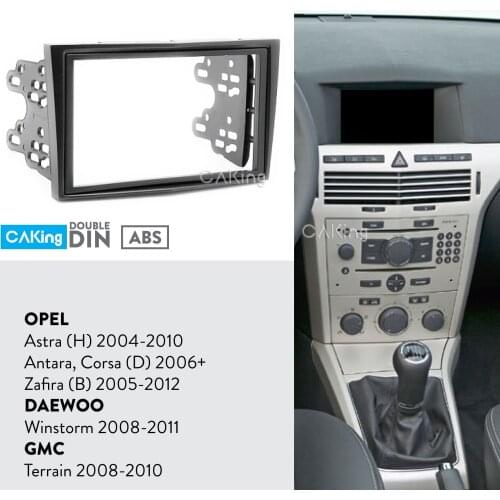 Fascia Radio Panel for OPEL Astra (H) 2004-2010; Antara, Corsa (D) 2006-2015; Zafira (B) 2005-2012 (Black) Dash Kit Facia Plate