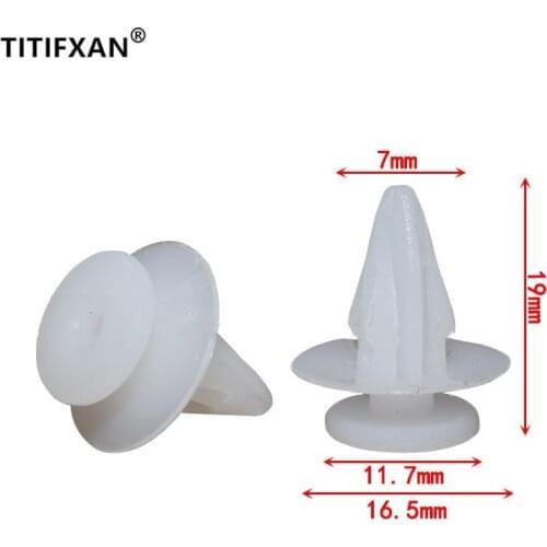 Car side skirt wheel arch plastic fastener clip for Mitsubishi Lancer Outlander Pajero ASX Leopaard Zinger V31 V32 V33