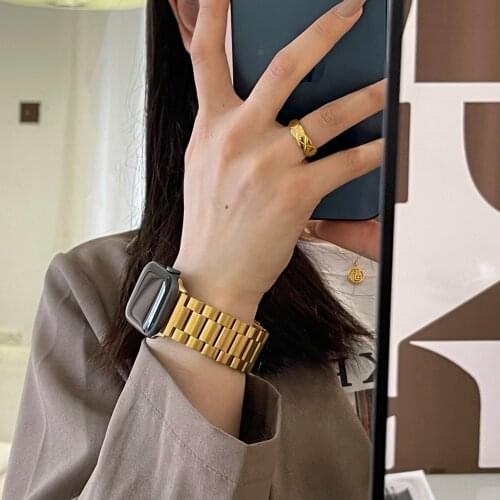 Stainless Steel Watchband for Apple Watch Series 6 se 5 4 3 42mm 44mm Metal Bracelet Strap Adapter for iWatch Band 38mm40mm