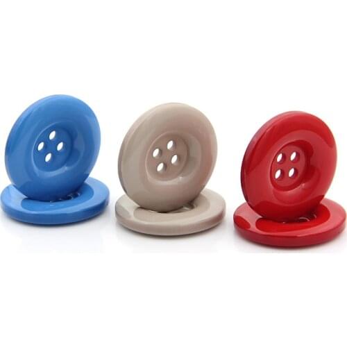 Woolen coat button sweater windbreaker leather black button large round button clothes four eyes clothing accessories female