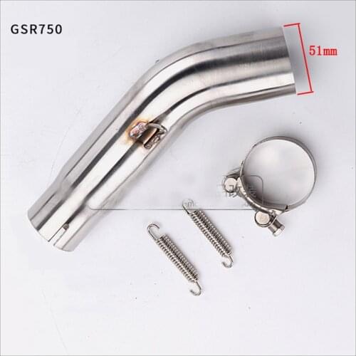 Motorcycle Exhaust middle pipe Muffler Connect link pipe middle section adapter pipe Interface Tube for Suzuki GSR 750 GSR750