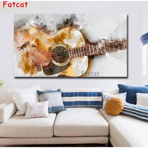 Modern Guitar Diamond Painting Custom full diamond embroidery Dropshipping Home Decor Picture diamond mosaic painting PP1350