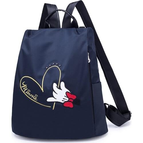 Disney Mickey Mouse Bags Girl Schoolbag Boy Backpack Large Capacity Woman Travel Bag Lady Shoulder Handbag Man Hobos