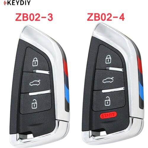 KEYDIY Universal Smart Key ZB02-3/ZB02-4 for KD-X2 KD900 Mini KD Car Key Remote Replacement Fit More than 2000 Models