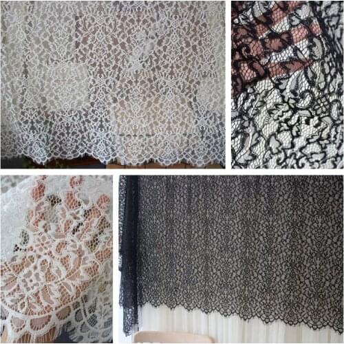 High-end high-quality pressed yarn hollow eyelash lace garment fabric DIY cheongsam home curtain material