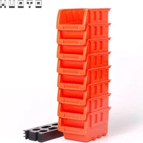 Toolbox ABS Awall-mounted storage box foldable tray hardware screw tool organize box parts garage unit shelves components box