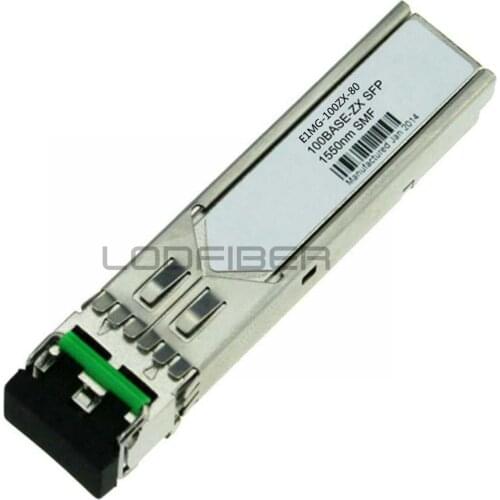 LODFIBER E1MG-100ZX-80 Compatible 100BASE-ZX SFP 1550nm 80km DOM Transceiver