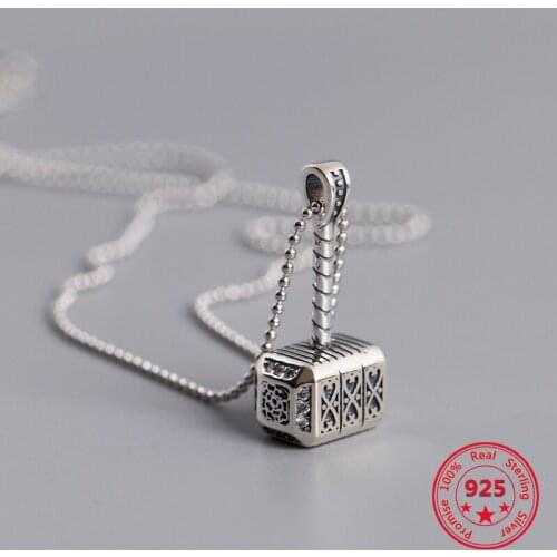 Factory Price 100%925 Sterling Silver Necklace Thors Hammer New Arrives Retro Style Trend Send Friends Special Gift
