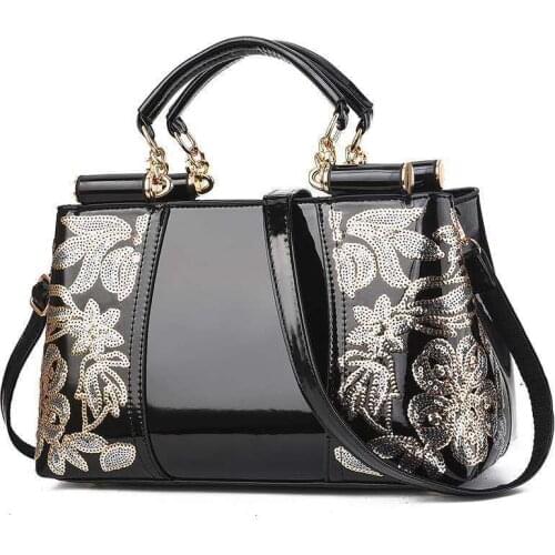 Women Embroidery Bag Leather Purses Handbags Shoulder Bags Crossbody Bags Female Bag