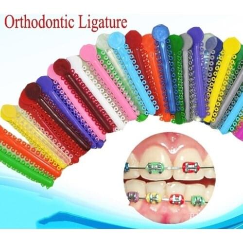 10pcs Dental Orthodontic Ligature Ties Elastic Rubber Bands Tools Elasticity For Teeth MH88