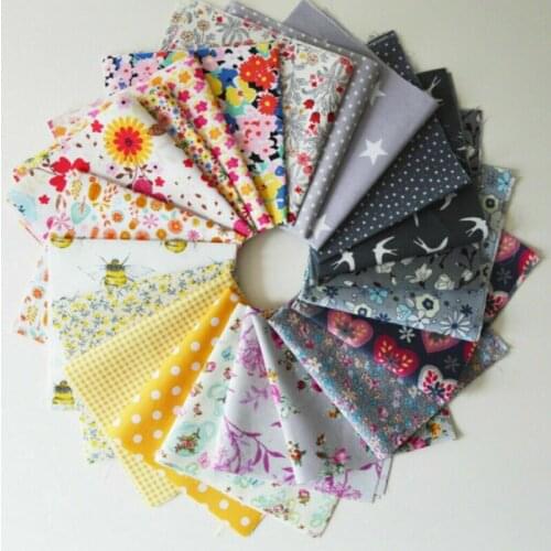 10pcs/set Patchwork High Quality DIY Sewing Mixed Style Floral Print 100% Cotton Fabric Cloth Material New