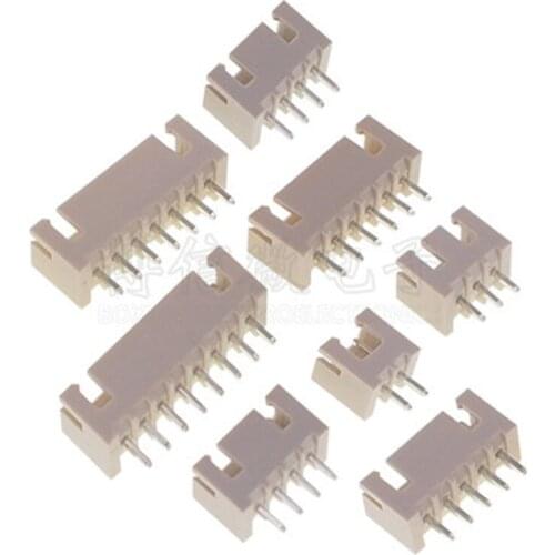 100PCS XH2.54 connector / straight pin beige / high temperature resistant / flame retardant socket 2P3P4P5P6P7P8P / pitch 2.54mm