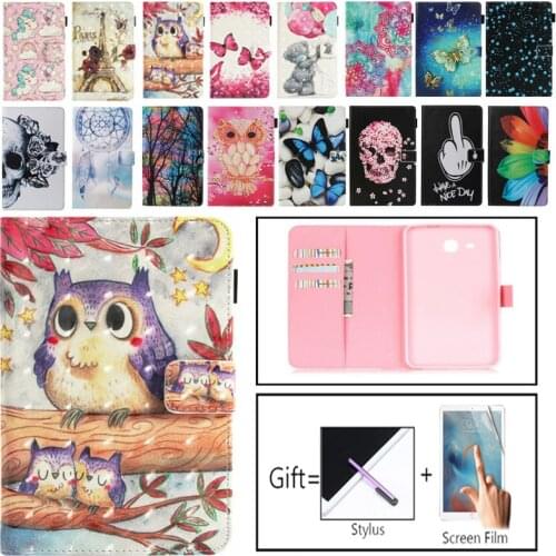 2016 Tab A6 7.0 Case For Samsung Galaxy Tab A 7.0 T280 T285 SM-T280 SM-T285 Case Cover Tablet Fashion Painted Flip Funda Shell