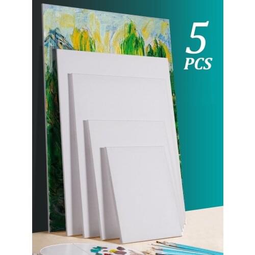 5PCS Blank Oil Painting Frame Oil Painting Cloth Flax Drawing Board Will Cloth Cover Propylene Pigment Practice