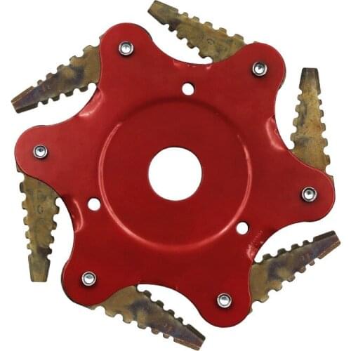 6 Teeth Brush Cutter Blade Trimmer Metal Blades Trimmer Head 65Mn Easy Cutting Garden Grass Trimmer Head For Lawn Mower