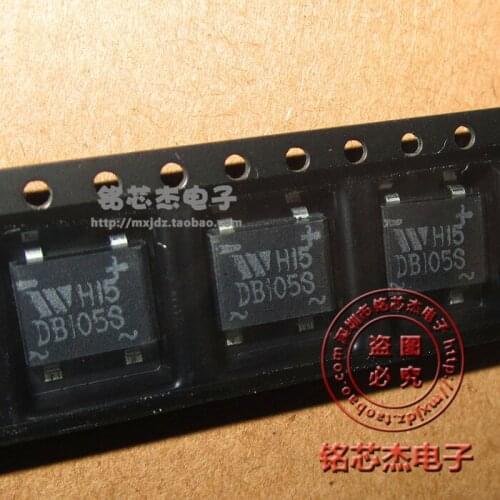 Free shipping DB105S Bridge Rectifiers Diode 1A 600V DB105 NEW ORIGINAL