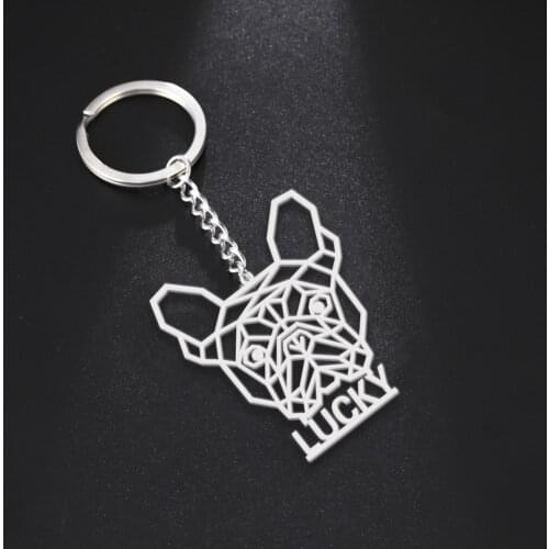 Sipuris Dog Custom Name Keychain Personalized Stainless Steel Pet Key Ring For Men Engraved Name Keychain Gift Jewelry 2021