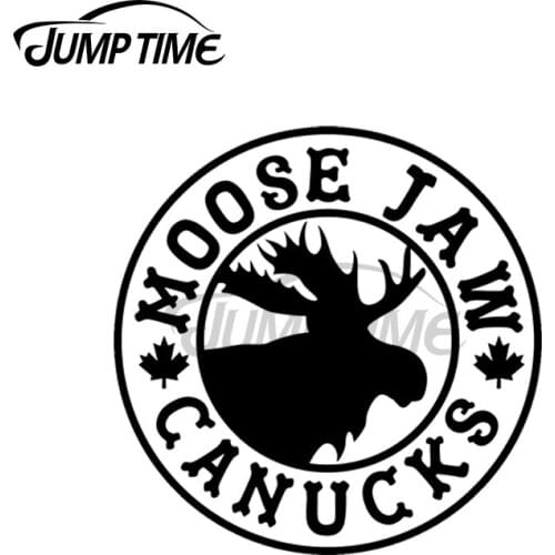 JumpTime 13 x 13cm For Hockey Moose Jaw Canucks Decals Scratch-Proof Vinyl Car Accessories Trunk Waterproof Decoration