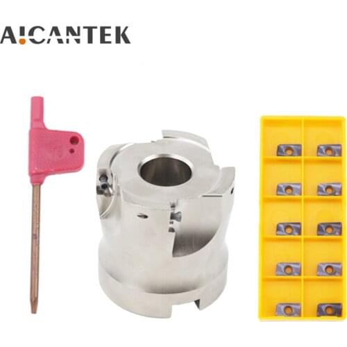 1SET BAP300R BAP400R 40/50/63/80/100 CNC Cutting Right-Angle End Face Milling Cutter + 10Pcs APMT1135/APMT1604 Carbide Insert