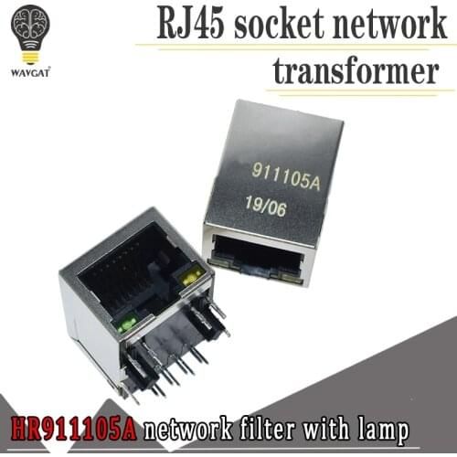 10pcs/lot RJ45 Connector Original HR911105 HR911105A Laser printing network transformer