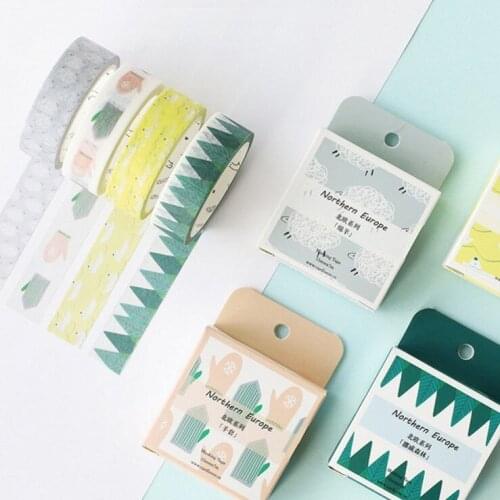 1pcs Nordic series Washi tape | sunflower | small fox | ship | 12 15mm * 7m