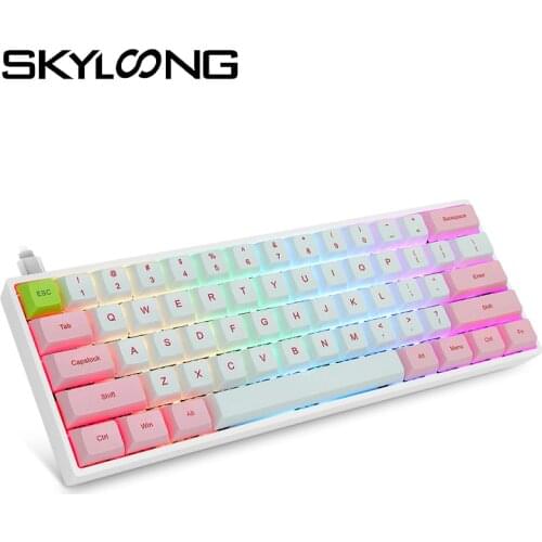 SKYLOONG SK61S Bluetooth Mechanical Gamer Keyboard Hot Swappable Wireless Gaming Keyboard For Tablet Phone iPad Detachable Cable