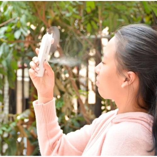 2 In 1 Mini Fan Humidifier Portable Air Cooler Electric Handheld Rechargable Cute Cooling USB Fans Student Home Travel Outdoor