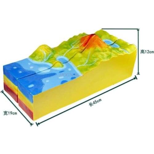 Volcano model junior high school geography experimental equipment volcanic eruption structure landform