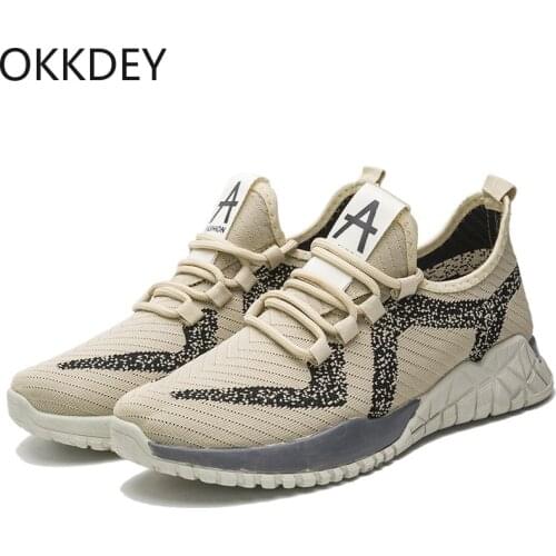 Mens Shoes 2020 Autumn New Flying Woven Breathable Fashion Korean Sports Running Mesh Mens Student Youth KUXIE
