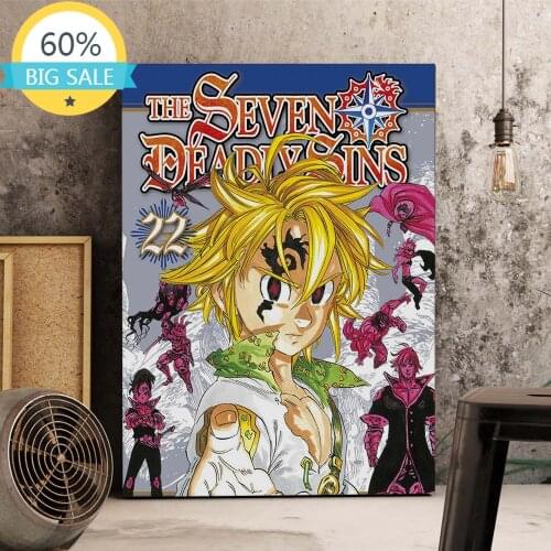 The Seven Deadly Sins Anime Round Drill Diy Diamond Painting Cross Ctitch Kits Diamond Mosaic Embroidery Home Decor Painting