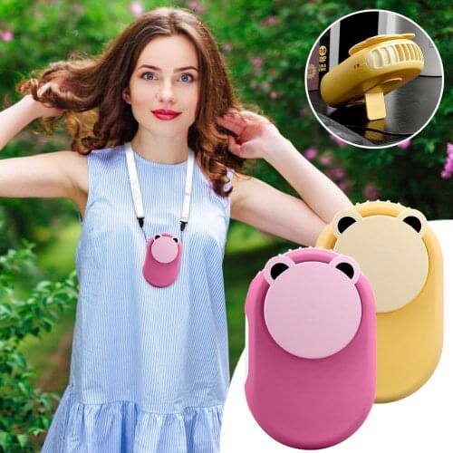 2021 New Creative Cute Usb Mini Handheld Hanging Fan Portable Lazy Desktop Silent Summer Air Cooler Condition Ventilateur#dg4