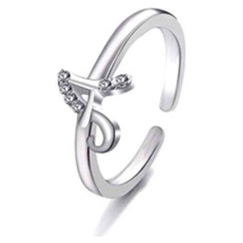 Simple Letter Ring For Name Wedding Lovers Jewelry Finger Rings Women Gold Silver Color Rings Ladies Accessories Finger Ring