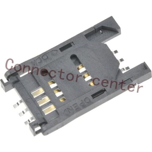 SIM Card Connector 2.54mm 6Pin Pedal-Lift Type connectors