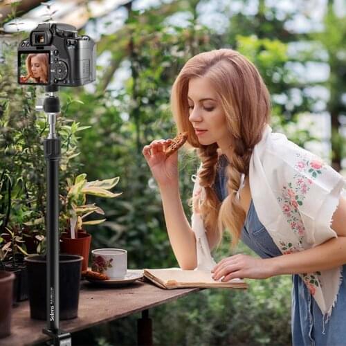 Selens Extend Light Stand 65cm Desk Light Stick Mount w/1/4' 3/8 Screw Tip for Camera Camcorder DSLR LED Video Light
